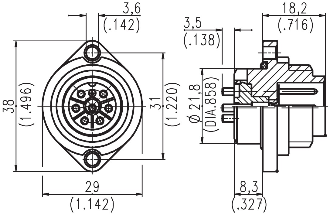 מחברים קונקטורים תעשייתיים AMPHENOL